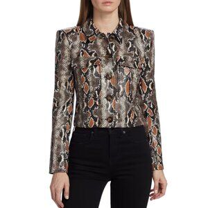 NWT Veronica Beard Fulham Snakeskin Jacket Size 4